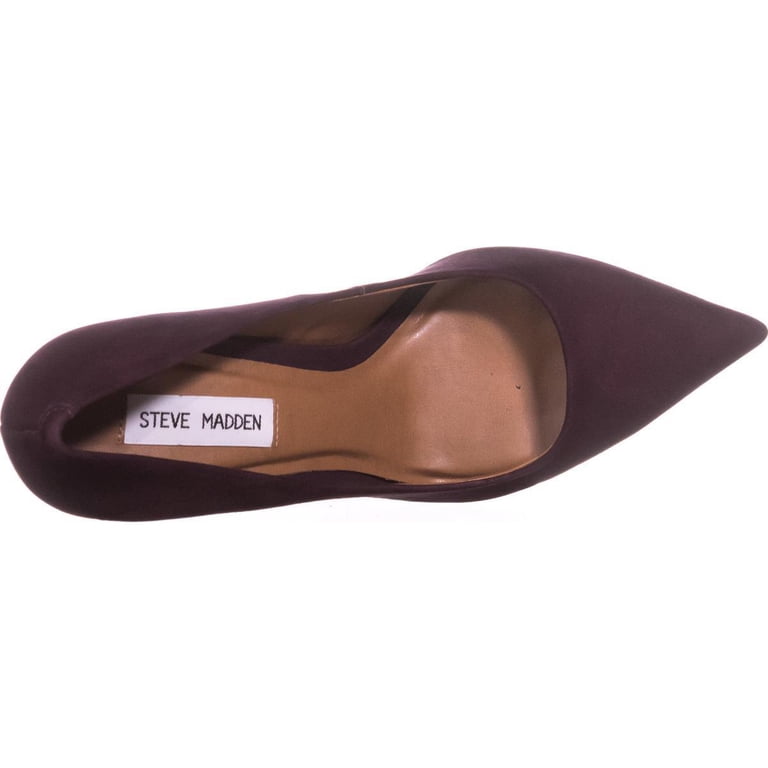 Womens Steve Madden Pointed Toe Block Heel Pumps, Burgundy - Walmart.com