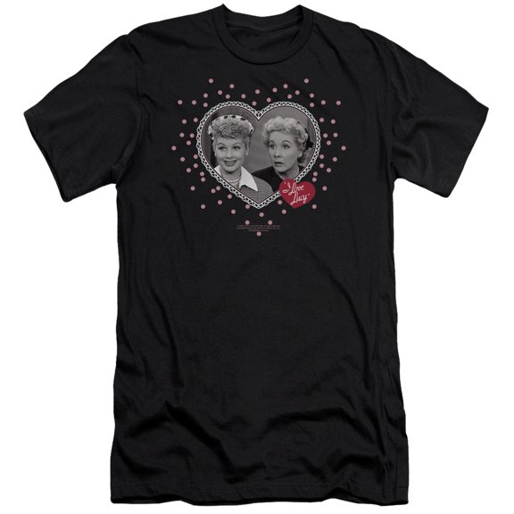 I Love Lucy - Hearts And Dots - Slim Fit Short Sleeve Shirt - XX-Large