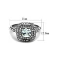 thumbnail image 2 of 2.55Ct Halo Cushion Cut Zirconia Stainless Steel Engagement Ring Women's Size 10, 2 of 5