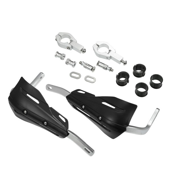 Unique Bargains 1 Set Universal Coffin Cut Large Motorcycle Handlebar Hand Guards Replacement Black Plastic