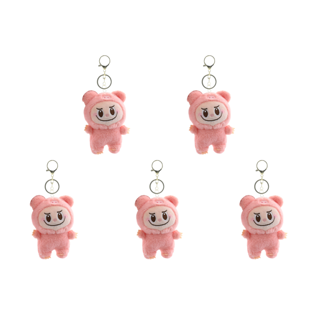 Llavero Peluche Lindo Dibujos Animados Animal Coche () Rosa