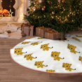 thumbnail image 5 of Sikiie Leopard Print Nativity Christmas Tree Skirt, Jesus Christian Winter Holiday Tree Mat Decoration(30-48IN)48", 5 of 6
