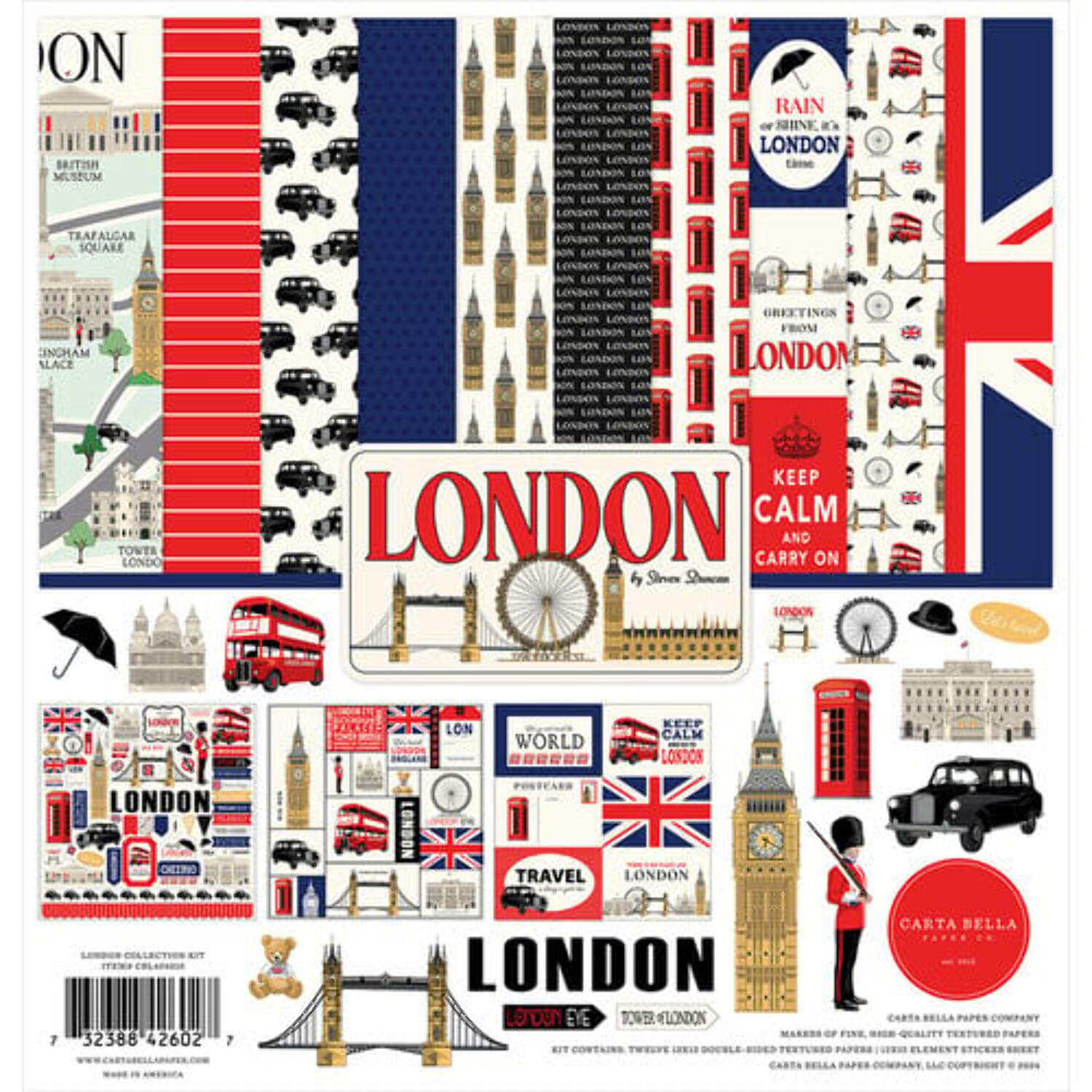 Carta Bella Collection Kit 12"x12" - London