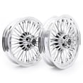 thumbnail image 3 of Chrome 21X2.15 16X3.5 Fat Spoke Wheels Rims Set for Harley Softail Heritage Springer Deuce FXST, 3 of 5