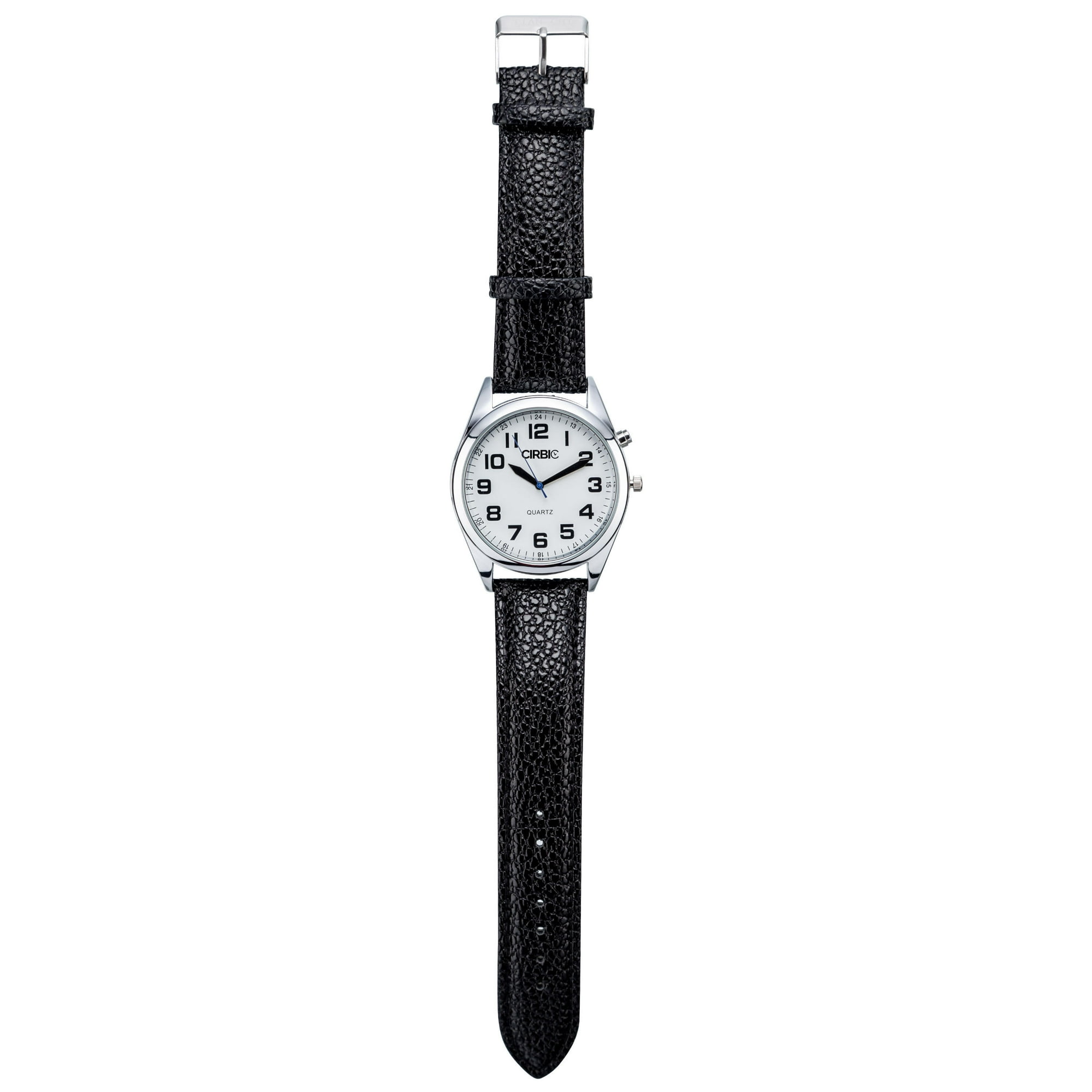 Big and Clear Voice Talking Watch for Blind Visually impaired or Elderly. Black Walmart