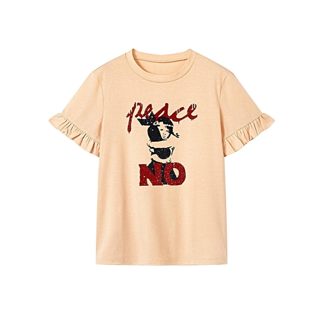 Camiseta de manga corta para mujer, ropa de calle clásica de verano, para senderismo y vacaciones M