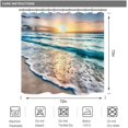 thumbnail image 2 of Ocean Beach Themed Scene Cloth Fabric Decorative Shower Curtain Sets for Bathroom Sunrise Sunset View 72x72 Inch Hawaii Seashore Summer Coastal Seaside Seascape 12 Hooks Waterproof BB-JWXP, 2 of 6
