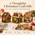 thumbnail image 5 of 3D Christmas House Diamond Painting Kits for Adults, Light Up Wooden Pearl Art DIY Craft Set, Holiday Ornament Making Kit with Sparkling Gems, Christmas Home Decor Gift, 5 of 6