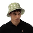thumbnail image 5 of Yiaed Cute Rabbit And Flower Print Reflective Stripe Bucket Hat Unisex Funny Outdoor Fisherman Cap Beach Sun Hat, 5 of 5