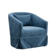 thumbnail image 5 of Ouyessir Upholstered Swivel Barrel Chair,Modern Accent Chair with Lumbar Pillow,Comfy Linen Fabric 360 Degree Swivel Club Chair Armchair for Nursery,Reading,Living Room,Bedroom, 5 of 10