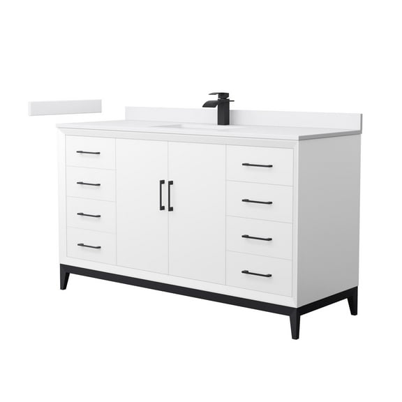 Wyndham Collection Wch818160s-Vca-Unsmxx Amici 60" Free Standing Single Basin Vanity Set -
