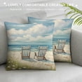thumbnail image 3 of Creowell Fine Art Painting Fashion Style Dirt-Resistant Throw Pillow Covers for Couch Sofa Bed Living Room Bedroom Home Decor Summer Season Throw Pillow Cover 1PC 12x12in, 3 of 5