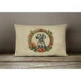 thumbnail image 2 of Weimaraner Christmas Flowers Throw Pillow 12 in x 16 in, 2 of 4