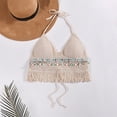 thumbnail image 2 of Annhoo Crochet Tank Tops for Women Spring Summer Block Color Drawstring Knit Sleeveless Shirts Beach Clothes, 2 of 3
