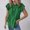 Green, variant on Olyvenn Womens Eyelet Tops Dressy Casual Ruffle Cap Sleeve Button V Neck Blouses Business Work Shirts Tee Summer Outfits Black S