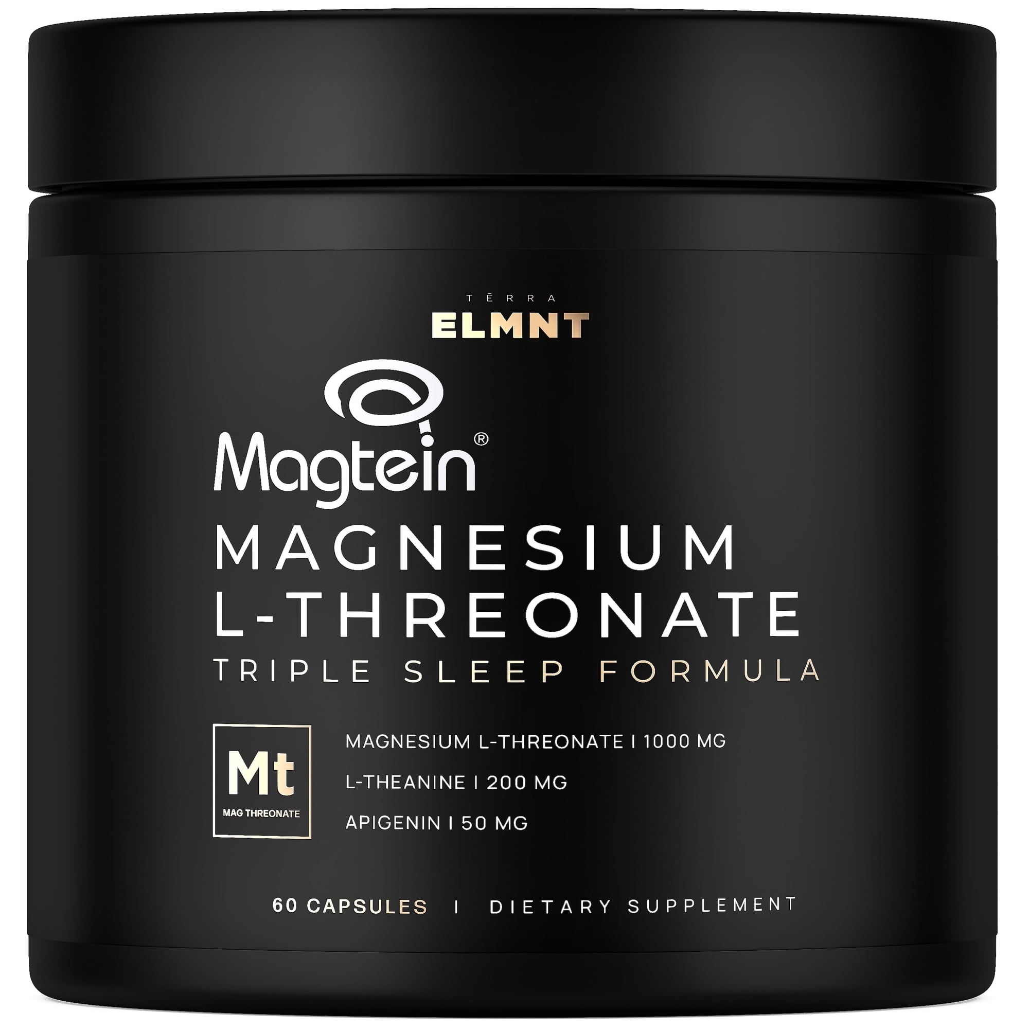 ELMNT Triple Sleep Magnesium L Threonate Supplement w. L-Theanine & Magtein Magnesium Threonate, USA
