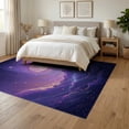 thumbnail image 3 of ODIKA 6'x9' Washable Area Rug Easy Care, Non-Shedding, Pink Galaxy Mermaid Shaped Floormat Year for Queen Size Bedroom Under Bed Master Suite, 3 of 7