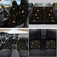 thumbnail image 2 of Yuyamidu Gold Sun and Moon Car Seat Cover Set Car Floor Mats Steering Wheel Cover Seatbelt Cover Gear Shift Cover Hand Brake Cover Cup Mat 15 Pieces, 2 of 6