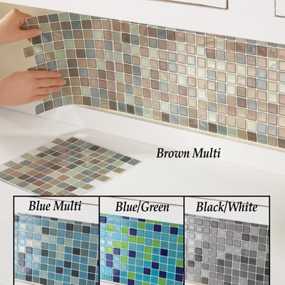 Mosaic Backsplash Black And White Tiles, White Mosaic Backsplash Tile