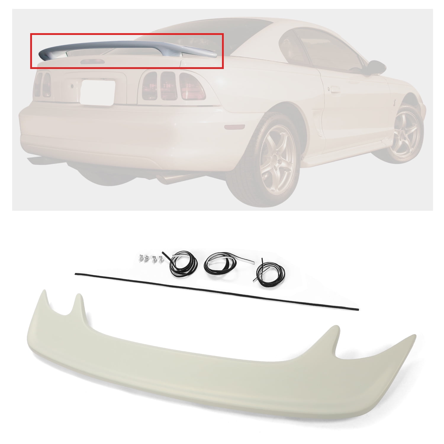 For 03-04 Ford Mustang Cobra Only MDA V2 Style Front Bumper Lip Chin Spoiler PU