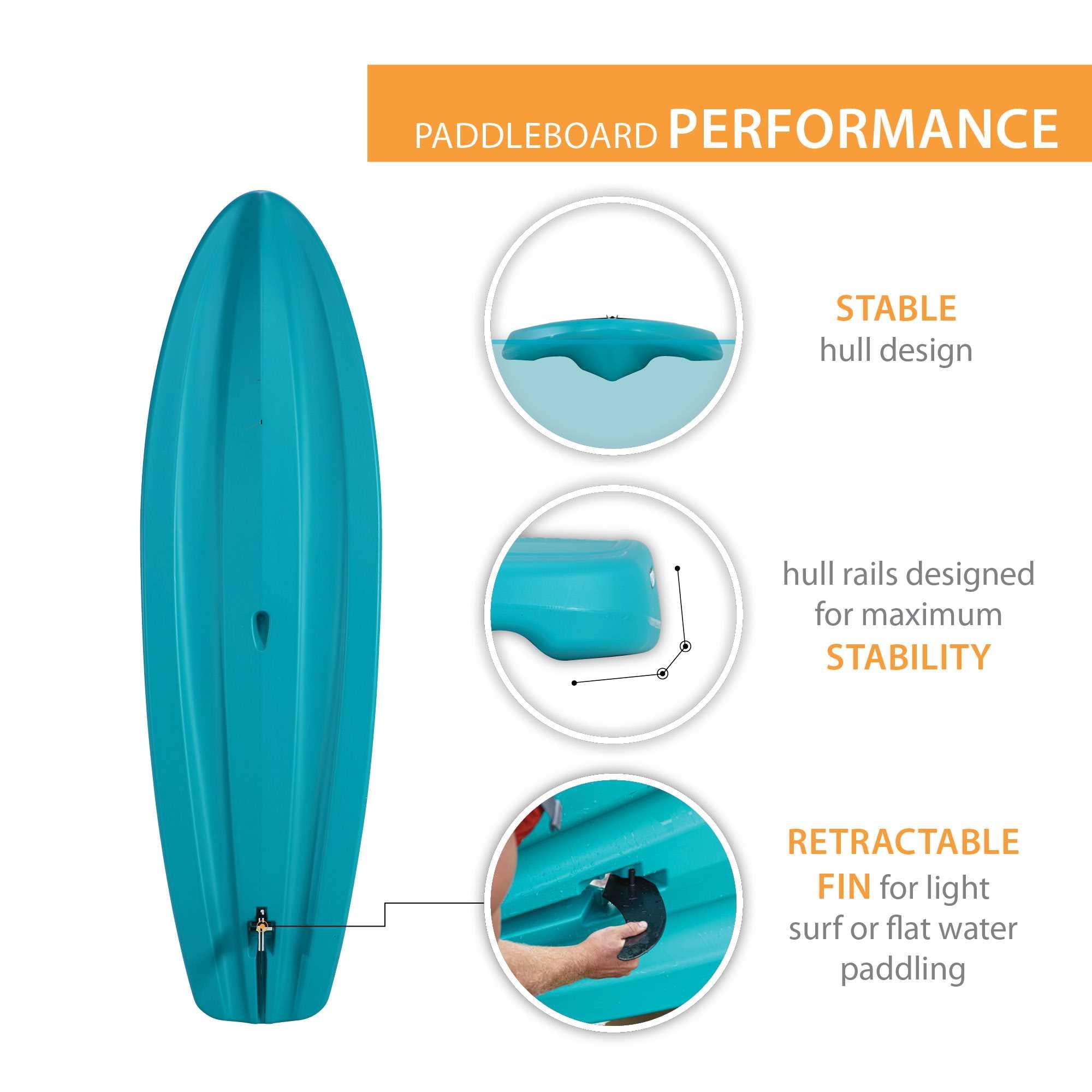 Lifetime Horizon 10 ft Stand-Up Paddle Board with Paddle, Teal (90715)
