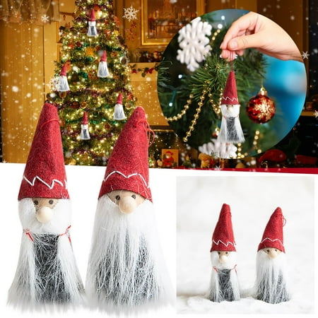 

TALKVE Simple lightweight and wear resistant 2PC Christmas Wool Boy Girl Angel Pair Doll Small Pendant Christmas Tree Garland Wool Pendant Accessories