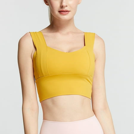 

NEGJ Women s Solid Color Inner Fit Plus Size Vest Yoga Sports Beauty Back Bra