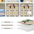 thumbnail image 4 of Yayeee Foldable Storage Basket for Shelves with Handles Set of 2 Waterproof Cloth Bins, Yellow Symmetrical Stars, 4 of 7