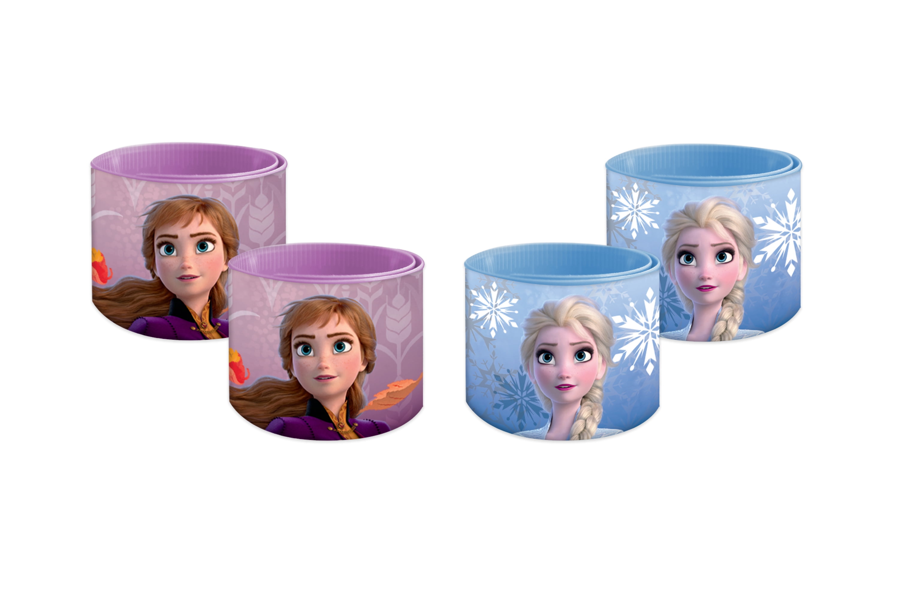 2 1/2 x 7/16. 4 Pack Multi Color American Greetings Disney Frozen Rubber Bracelet Birthday Party Accessory Favour