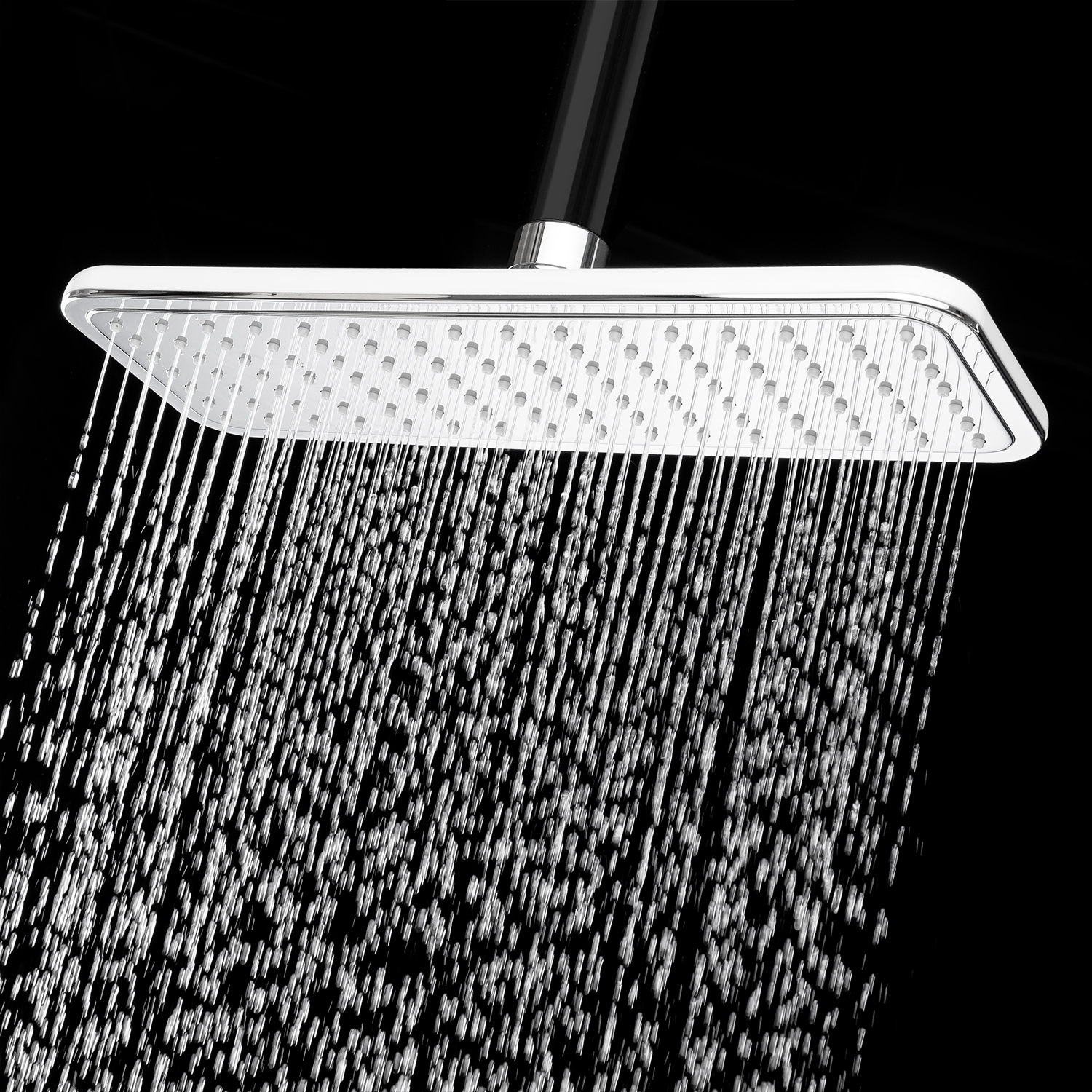 1Spray 14.6 in. Single Wall Mount Fixed Rain Shower Head in White