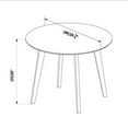 thumbnail image 7 of Allora Modern 43" Solid Wood Round Dining Table in Walnut/White, 7 of 7