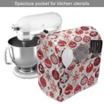 thumbnail image 2 of Christmas Stand Mixer Cover, Classical Themed Old Fashioned Celebration Carols Winter Design Patterns, Kitchen Appliance Organizer Bag Cover with Pockets, 5 Quarts, White and Vermilion, by Ambesonne, 2 of 4
