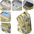 thumbnail image 4 of Yellow and Gray Modern Art Geometric Backpack for School,Cute School Bag,Schoolbag with Adjustable Shoulder Straps & Padded Back,16.9 Inch, 4 of 5