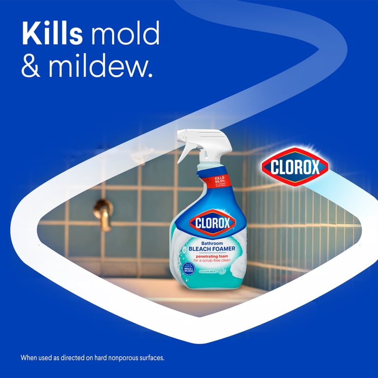 Clorox Bleach Foamer Bathroom Cleaner Spray, 2 Pack photo 3