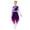 Purple, variant on Kids Girls Lyrical Praise Dance Dress Metallic Color Block Printed Liturgical Worship Tunic Dancewear Blue 8