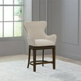 thumbnail image 2 of Hillsdale Caydena Memory Return Swivel Wood Counter Height Stool in Cream Fabric, 2 of 12