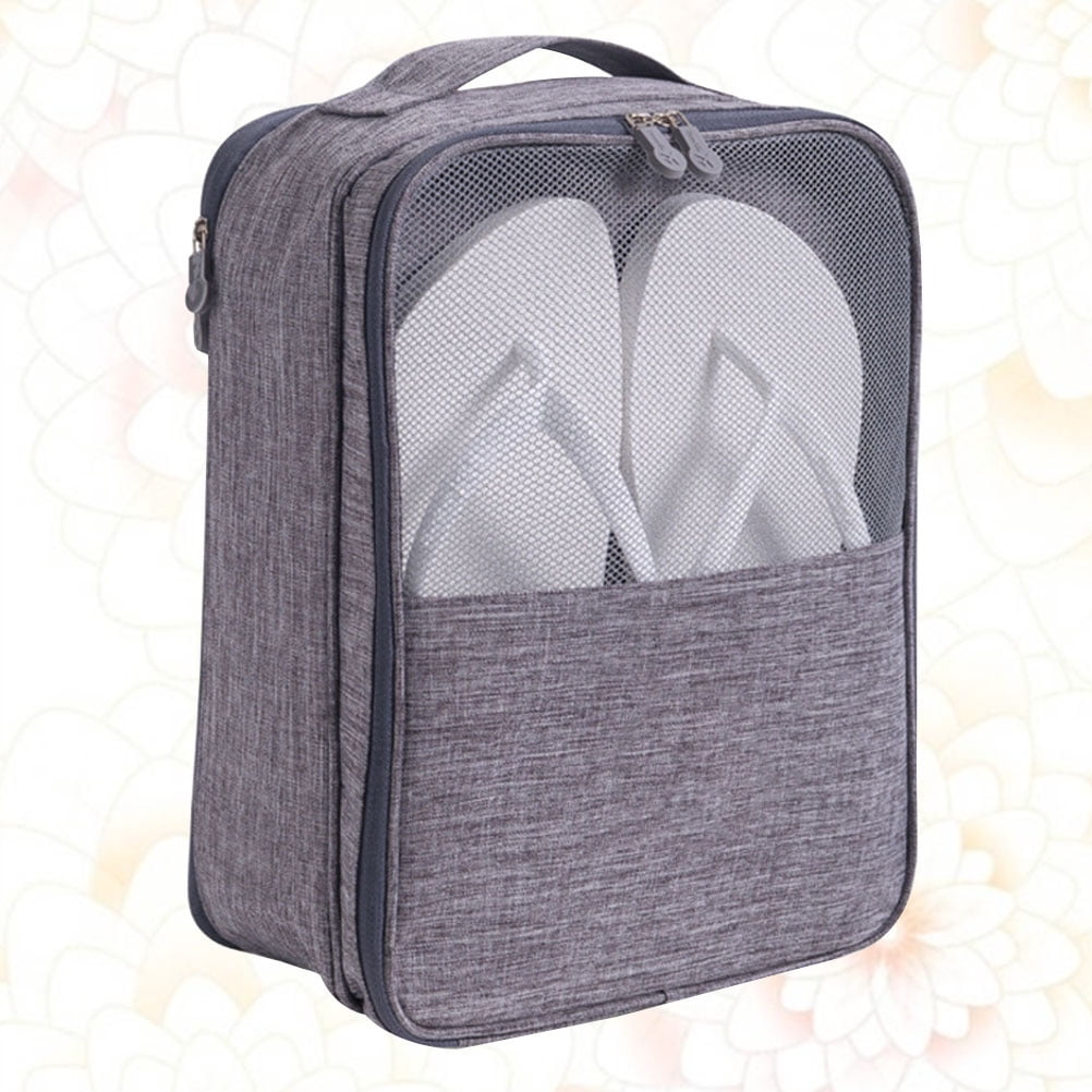LOLIPPYY Grey Travel Shoe Storage Bag with Large Capacity and Versatile Design for Convenient Shoe Organization and