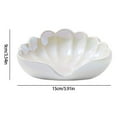 thumbnail image 5 of SIEYIO Modern Ceramic Soap Tray Slanted Drainage Channel Glossy Finish Seashells Shape Bath Countertop Storage For Homes, 5 of 17