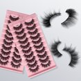 thumbnail image 2 of Juego de Pestañas Naturales y Esponjosas | 10 Pares de Pestañas Postizas de Visón Falso con Efecto Cruzado y Sedoso, 2 of 5