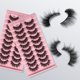 thumbnail image 2 of Juego de Pestañas Naturales y Esponjosas | 10 Pares de Pestañas Postizas de Visón Falso con Efecto Cruzado y Sedoso, 2 of 5