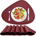 thumbnail image 1 of Juego de 4 manteles individuales de cuero Zallac para comedor, lavables y fáciles de limpiar, para mesas cuadradas y redondas, para cocina, patio, interior y exterior, de cuero negro, para Halloween,, 1 of 6