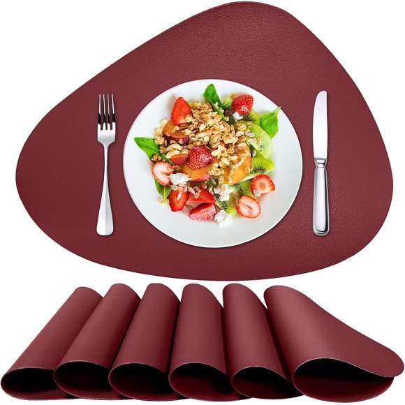 Juego de 4 manteles individuales de cuero Zallac para comedor, lavables y fáciles de limpiar, para mesas cuadradas y redondas, para cocina, patio, interior y exterior, de cuero negro, para Halloween,