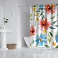 thumbnail image 3 of Waterproof Pioneer Shower Curtain 84x72 Inch Polyester Unique Colorful Floral Shower Curtain for Bathroom Hotel Home Decor with 12 Plastic Hooks, 3 of 5