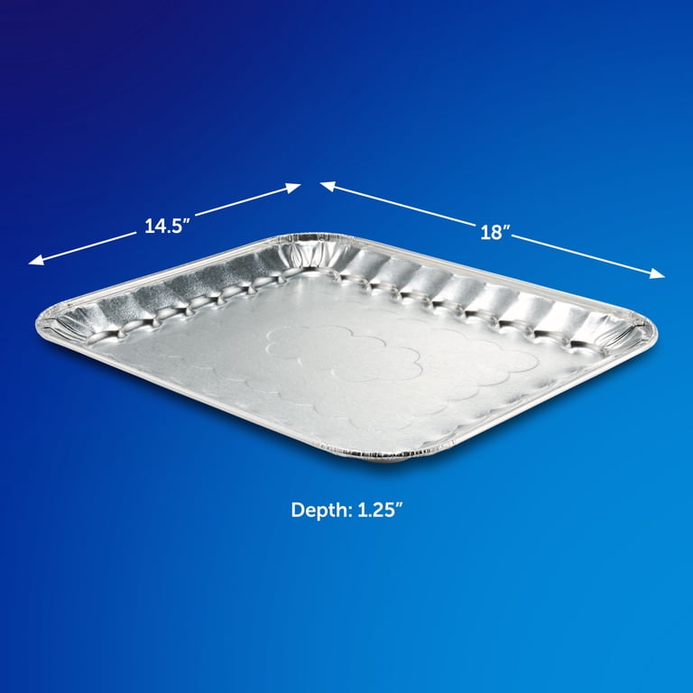 EZ Foil Aluminum Serving Tray, 18 in x 14.5 in x 1.25 in, 1 Count