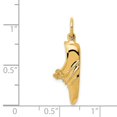 thumbnail image 2 of 14k Yellow Gold Jogging Shoe Charm - 1.9 Grams - Measures 24.2x7.9mm, 2 of 2
