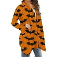thumbnail image 4 of Feancey Plus Size Halloween Cardigans for Women Pumpkin Print Casual Cardigan Jacket Long Sleeve Lightweight Kimonos Shawl Cardigans Multicolor 3XL, 4 of 6