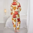 thumbnail image 5 of Bingfone Womens Pajama Sets Cups Of Tea Print,Long Sleeve Loungewear Pajamas Set-Medium, 5 of 9