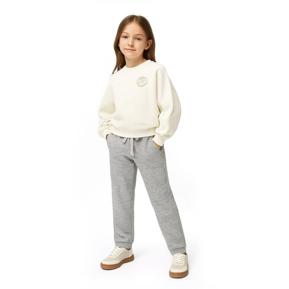 Pantalon jogger afelpado para niña / Kids 992501 (Gris) gris G