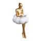 thumbnail image 2 of Figurita de bailarina de resina Gold Clouds Adorno de bailarina • Estatua de escritorio de coche en el salón • Decoración romántica de invierno para la tienda de baile de Navidad 16x7x7cm, 2 of 6