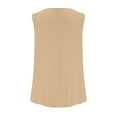 thumbnail image 5 of CheerKidz Women's Spring and Summer V-Neck Sleeveless Tops Solid Color Casual Blouse,Fashion Loose Fits Tanks,Trendy (Khaki,2XL), 5 of 8